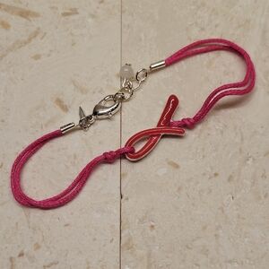 Avon Pink Hope For The Cure Breast Cancer Awareness Ribbon Cord Bracelet